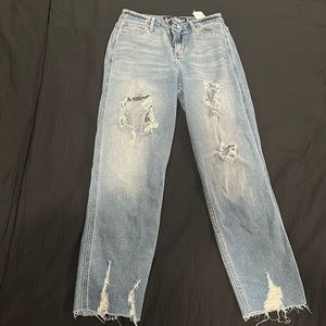 Hollister ripped jeans light blue